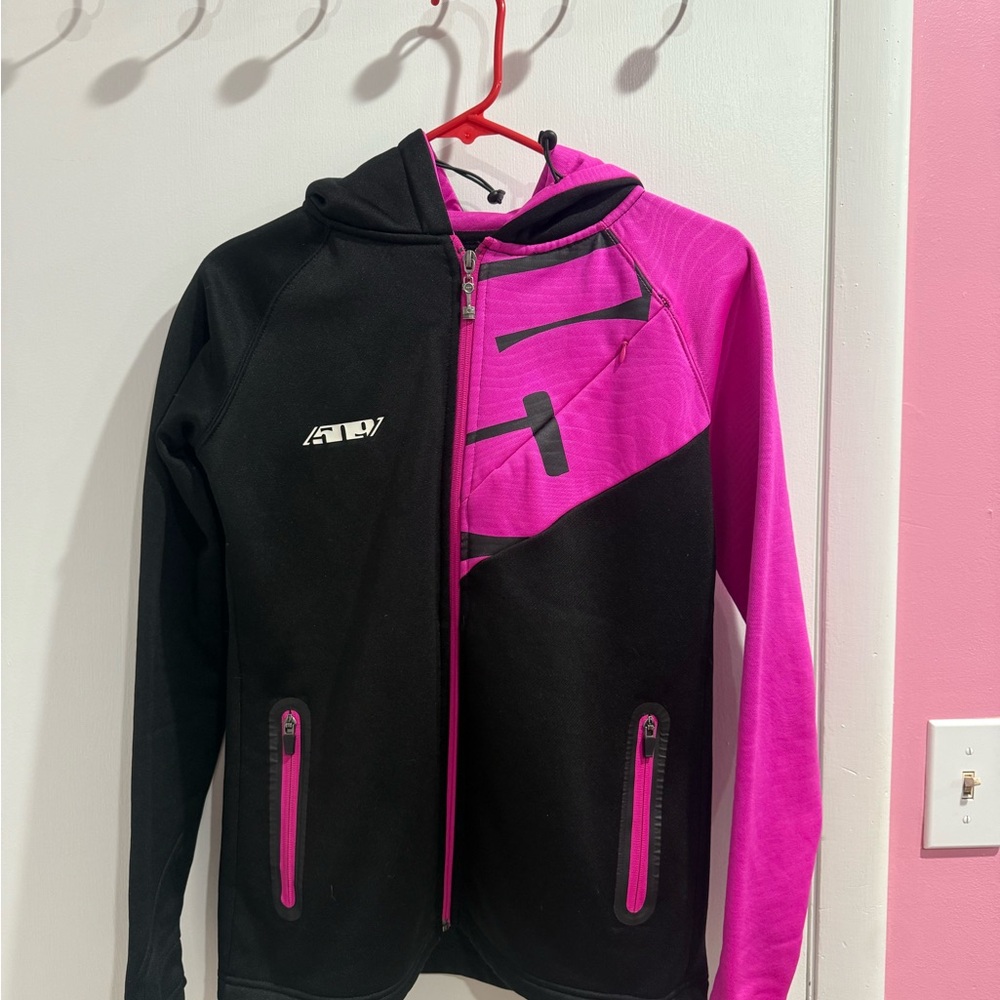 Black and Pink Women's Hoodie